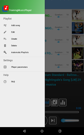 TrainingMusic Player Screen 2