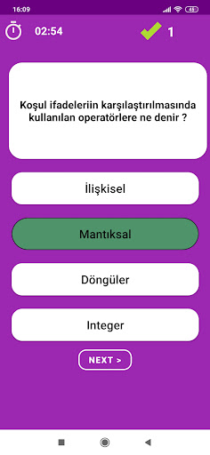 Programming Quiz Screen 3