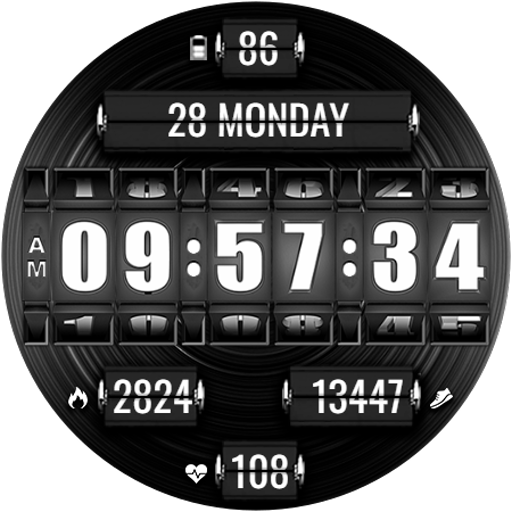 Get Digital Flip Rotary Watchface for Android Aso Report