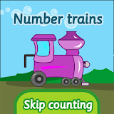 Number trains: skip counting icon