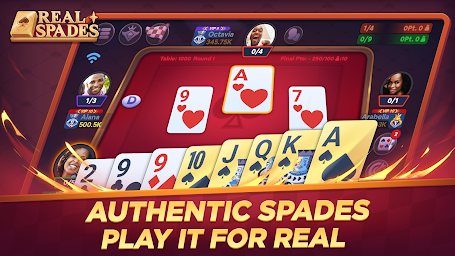 Real Spades Zingplay - Screenshot Image
