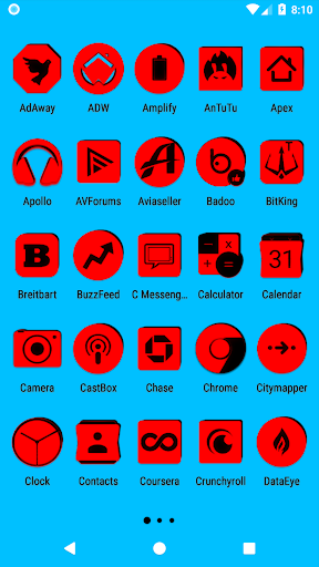 Red and Black Icon Pack Screen 2