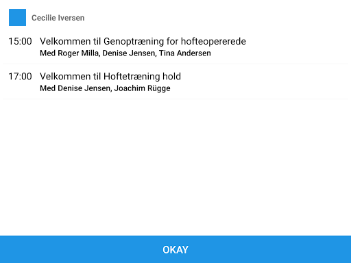 KMD Nexus Fremmøderegistrering Screen 2