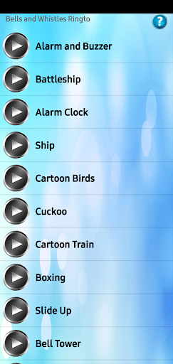 Android application Bells and Whistles Ringtones screenshort