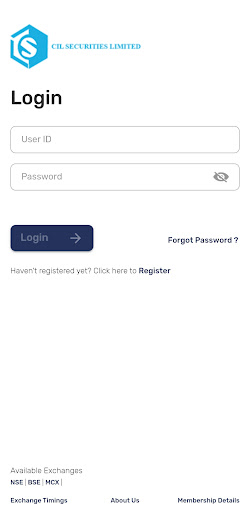 Android application CIL Securities Mobile APP screenshort