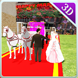 City Wedding Horse Carriage icon