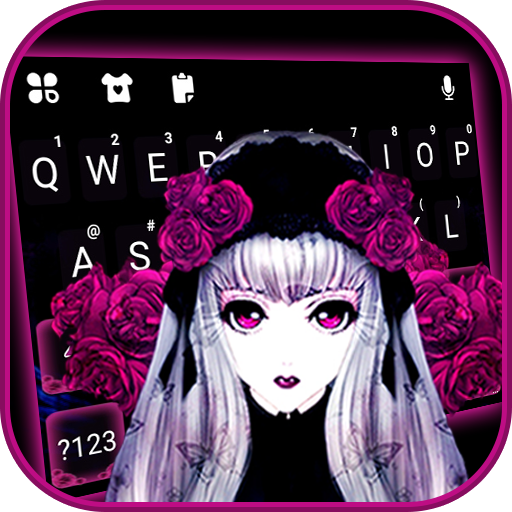 Gothic Creepy Girl Keyboard Ba logo