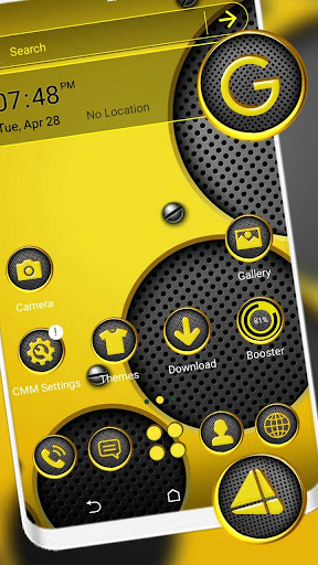 Android application Yellow Speakers Launcher Theme screenshort