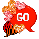 GO SMS - Hearts Fire Zebra icon