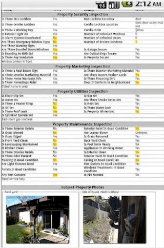 TAZA360 Inspections and Photos Screen 2