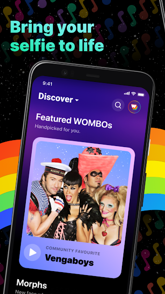 Wombo: Make your selfies sing‏ 3.1.1 APK + Mod (Unlimited money) إلى عن على ذكري المظهر
