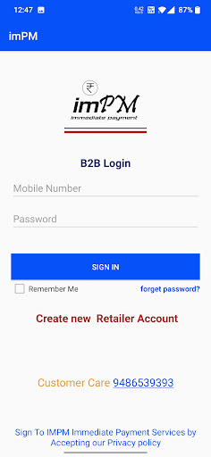 IMPM: Recharge & BillPayments Screen 2