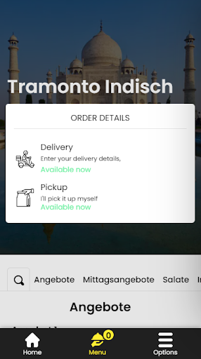 Tramonto Indisch Lieferservice Screen 3