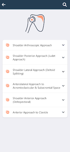 Orthopedic Approaches App Screen 2