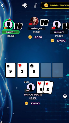 Android application Texas Holdem Poker screenshort