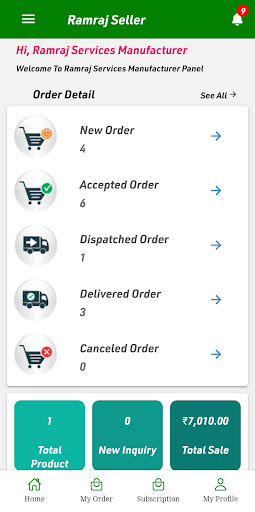 Ramraj Seller Screen 2