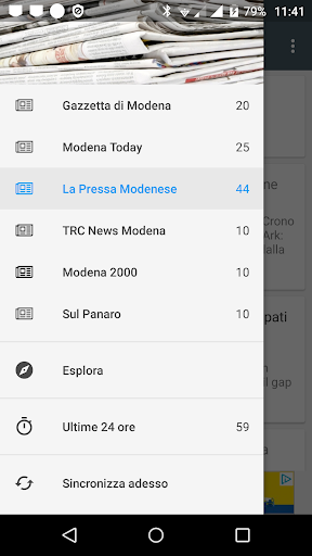 Android application Modena notizie locali screenshort