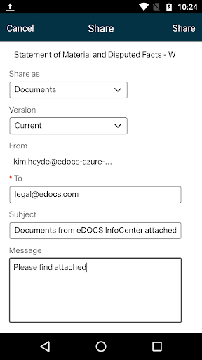 OpenText eDOCS InfoCenter Screen 3