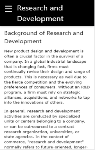 Research and Development Screen 2