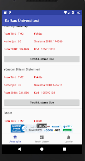 YKS-Üniversite Ek Tercih Rehbe Screen 2