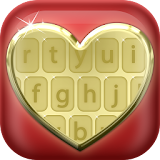 Golden Love Keyboard Design icon