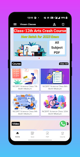 Android application Vivaan Classes screenshort