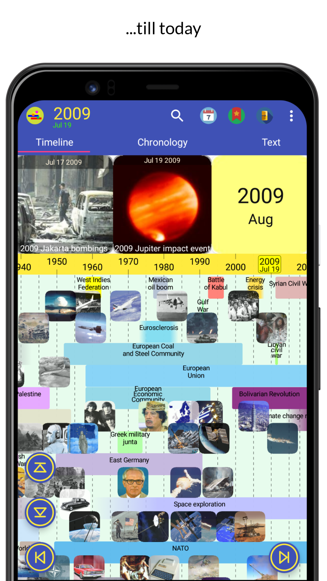 Android application World History screenshort