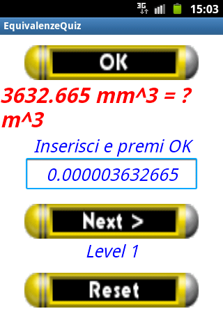 EQUIVALENZE QUIZ unità misura Screen 2