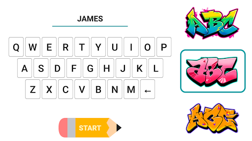 Android application Draw Graffiti - Name Creator screenshort