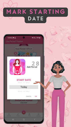 Pregnancy and periods tracker Screen 2