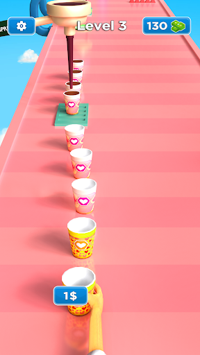 Android application Coffee Cup Stacker Master 3D screenshort