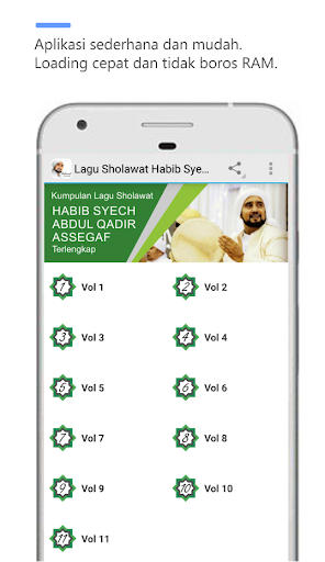 Android application Lagu Sholawat Habib Syech screenshort