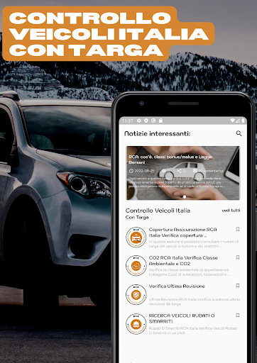 Android application Verifica RCA Autoveicoli Targa screenshort