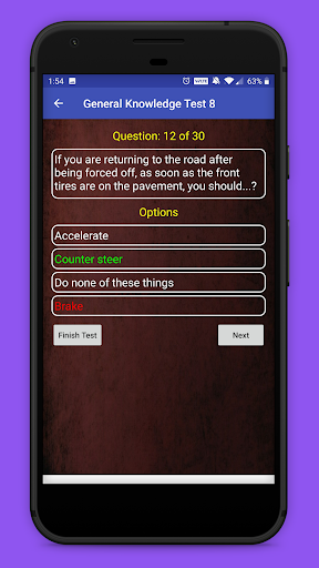 CDL Practice Test Screen 3