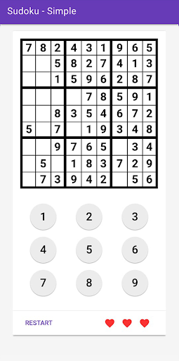 Android application Sudoku Simple screenshort