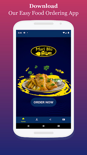 Android application Mari Blu Takeaway screenshort