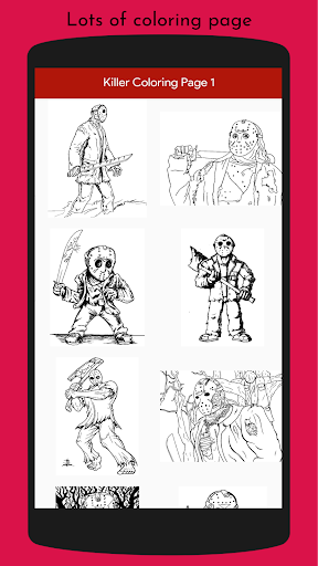 Android application Serial Killer Coloring Book screenshort