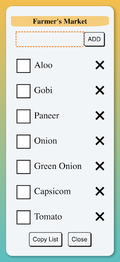 Quick Shopping Screen 2