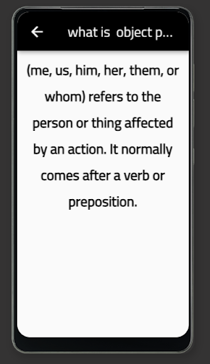 Android application object pronoun screenshort