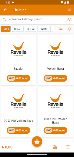 Android application Revella Yatak Baza screenshort