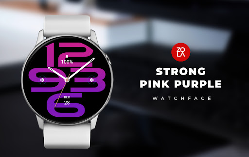 Android application Strong Pink Purple Watch Face screenshort