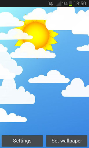 Sun and Clouds Live Wallpaper Screen 2