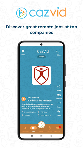 Screenshot of CazVid - Job & Resume Videos