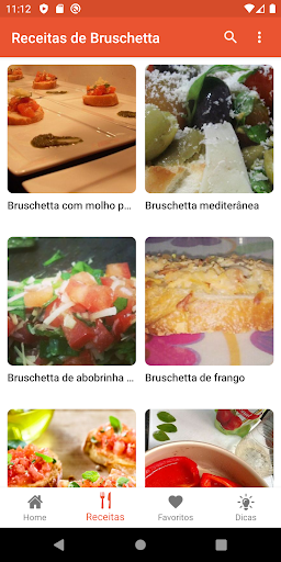 Receitas de Bruschetta (MARAVI Screen 2