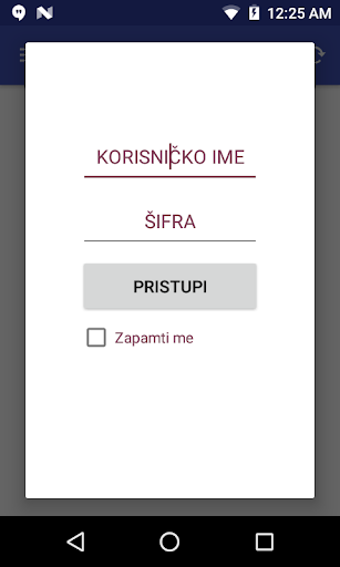 Android application Popis screenshort