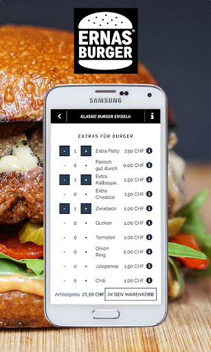 Ernas Burger Screen 3