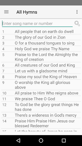 Christian English Hymns Screen 2
