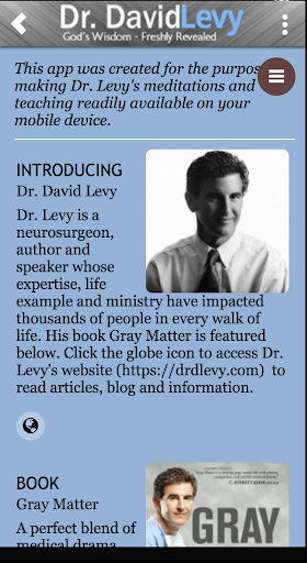 Dr David Levy Screen 2
