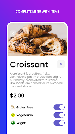 Squared QR Menu Creator Screen 2