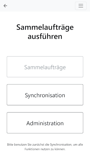 Android application speedikon C - Sammelaufträge screenshort